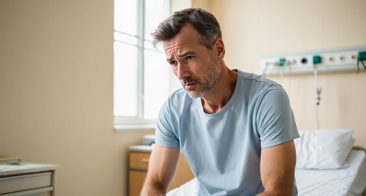 Мужчина в палате клиники
